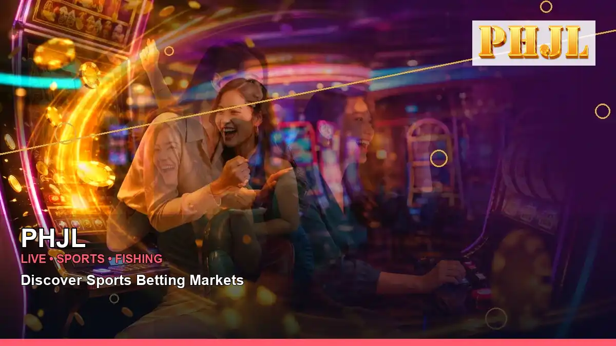 PHJL lounge VIP casino rewards featuring an adult Filipina casino host with a panoramic reel composition