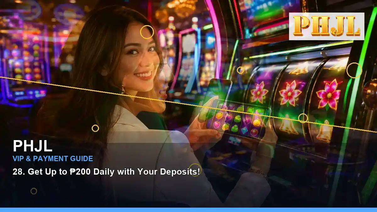 PHJL PHJL finance wallet information for Philippine users scene with layered collage lucky reels online slot games for