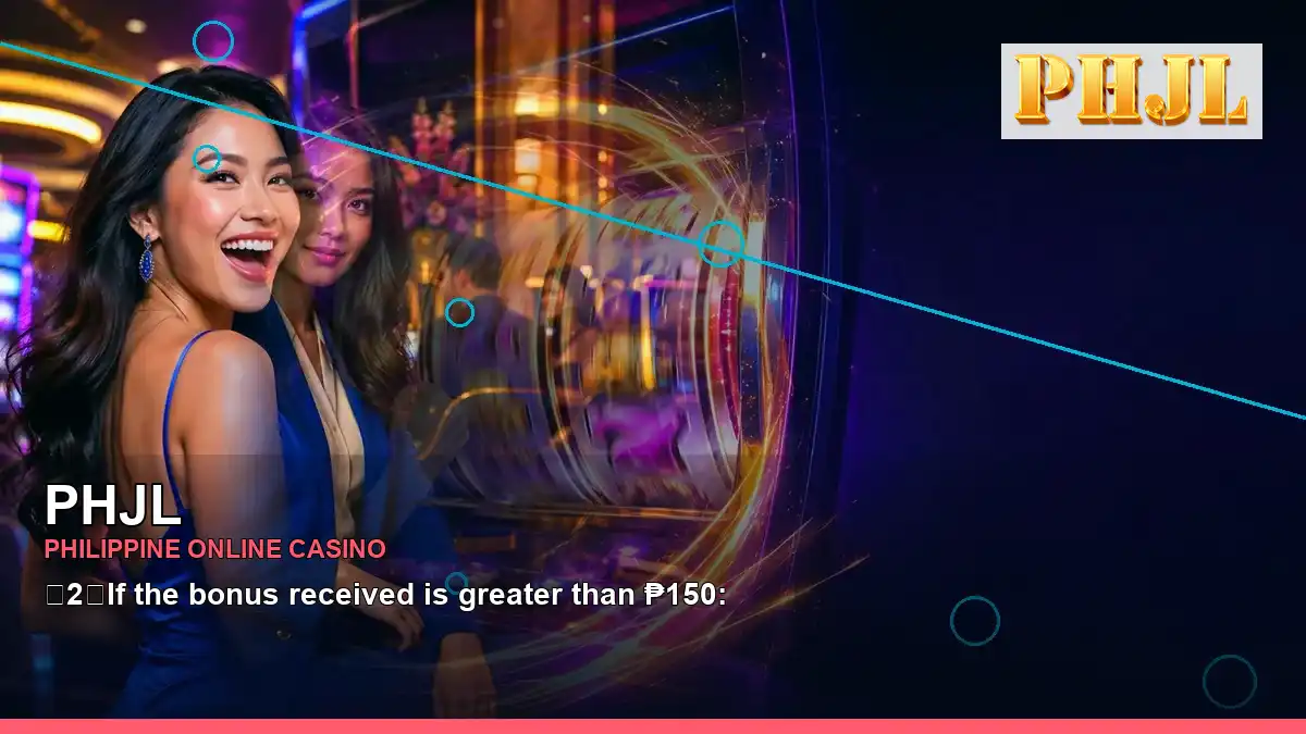 PHJL mobile casino first deposit rewards in a left-framed scene for the PHJL brand search, casino access, games, account